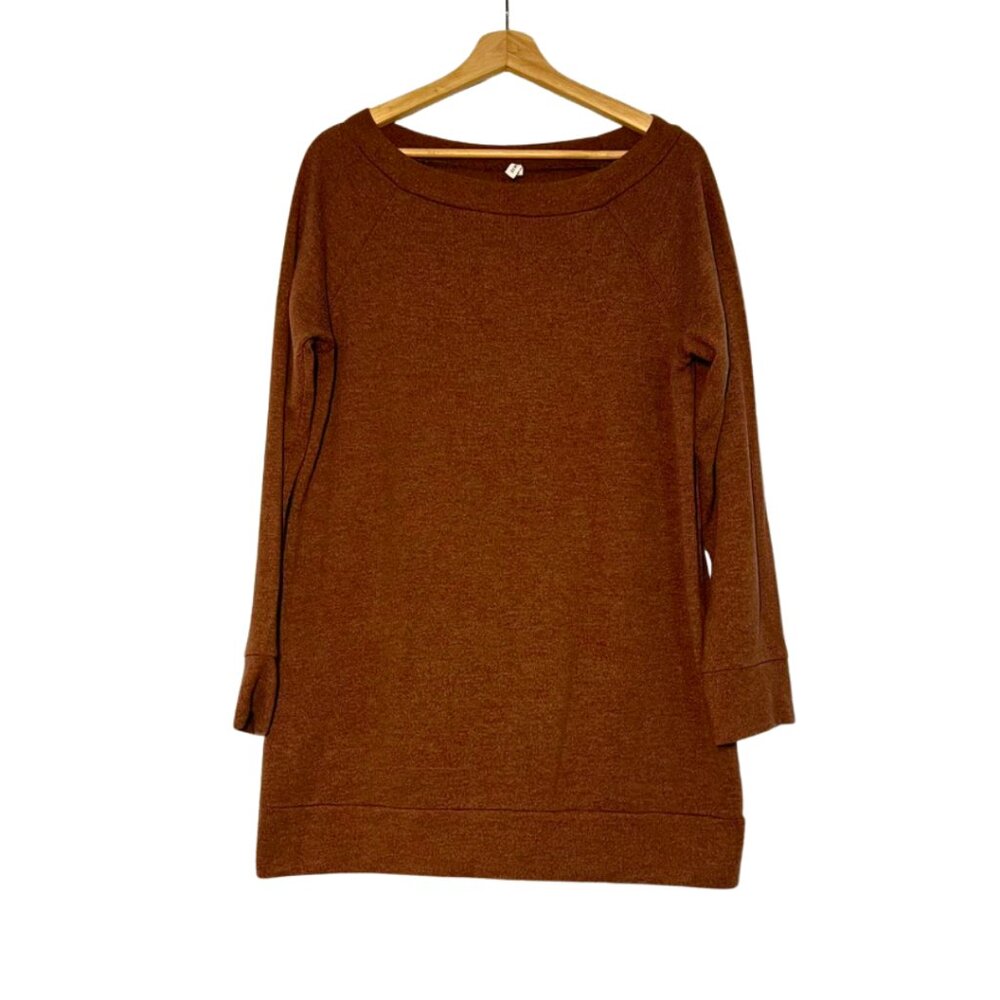Bellamie Womens Long Sleeve Sweater Brown Size L